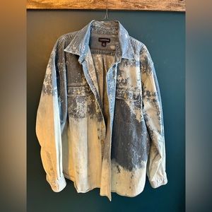 Washed Denim Button Down Shirt